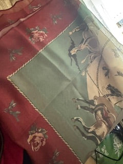 Tasha Polizzi Scarf Burgundy Horse