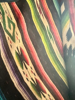 Black Aztec Multi Colored Scarf