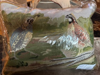 Quail in Woods Needlepoint 16 x20