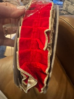 JME  Red Velvet Pleated Ribbon