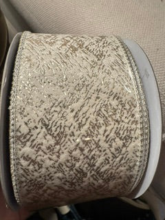 JME Ivory Printed Velvet with Metallic