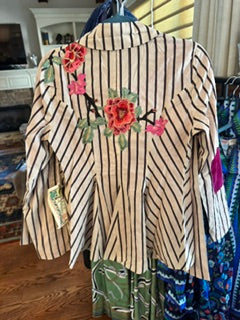 Aratta Derby Princess Stripe Cream Blazer with Stripes
