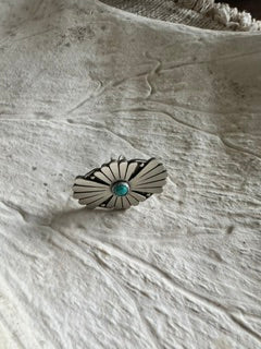 Silver Flower Scarf Slide