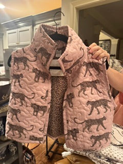 Ida Mae Leilani Leopard Rose Cate Vest