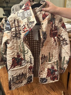 Ida Mae Blaze Quilted Snap Jacket Large