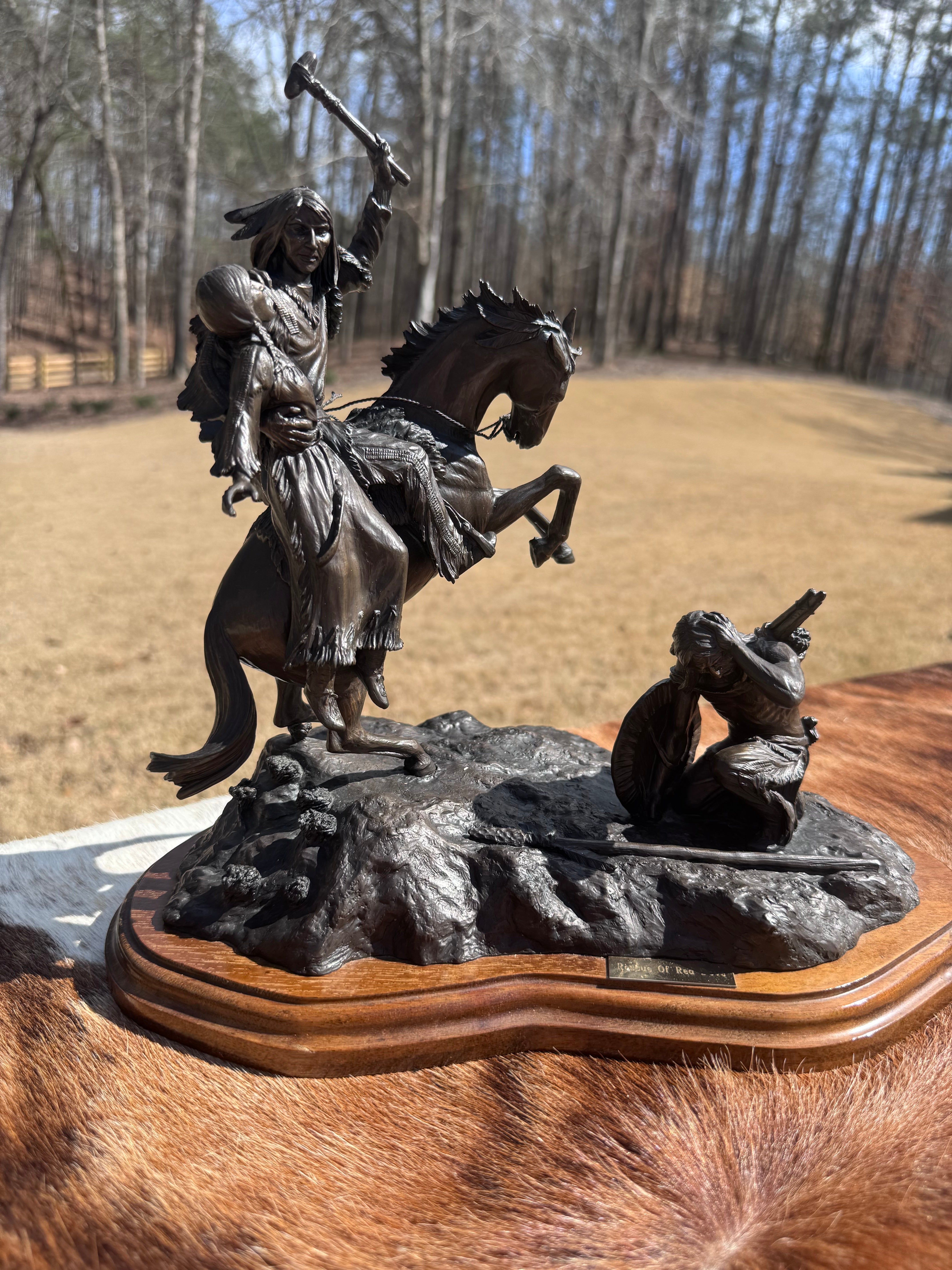Rescue of Red Dove Bronze Statue