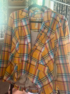 Aratta Flannel Dulce Mustard plaid Blazer