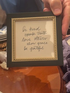 Be kind Speak Truth Frame 5X5