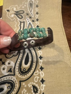 Paige Wallace Leather green turq.
