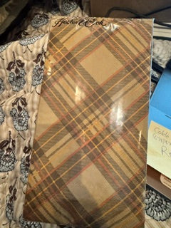Tan Plaid Dinner Napkin pack of 16ct