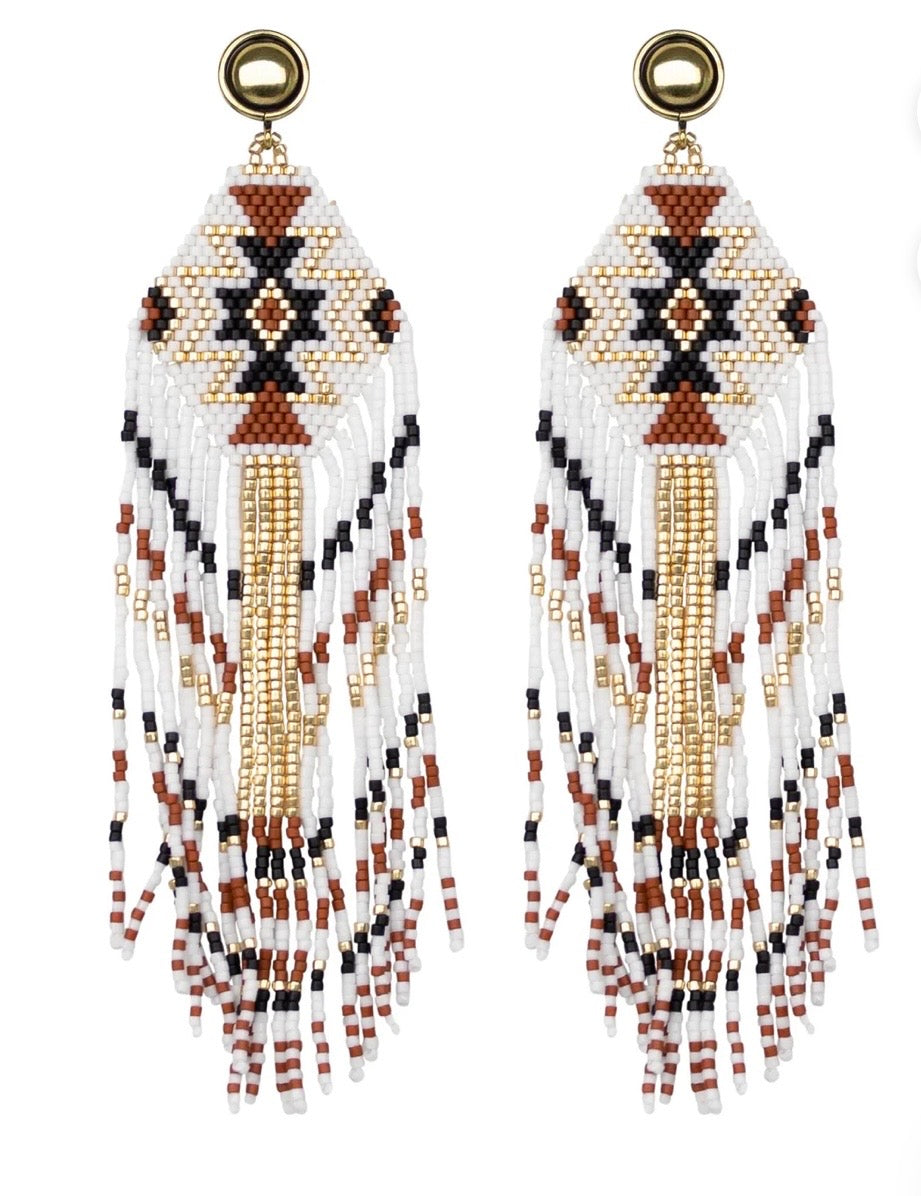 Tribal Beaded Earrings