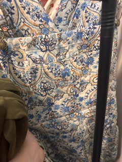 Gigio Printed Barrel Leg Overalls Blue Mix