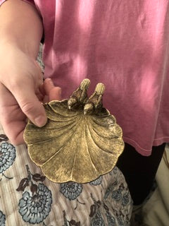Gilded Perch Pewter Jewelry Dish