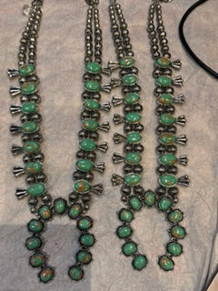 Silver Navajo Green Squash Blossom Costume