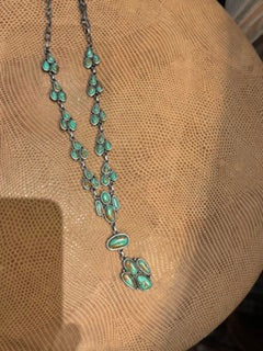 Skinny Silver Green Paw Print pendant Costume