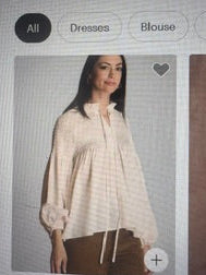 Satin Creme Balloon Top Sleeve