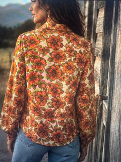 Lil Bees Wild Fire Woman Magnolia Flower Blouse