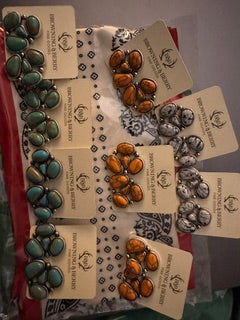Colored Stoned Earrings