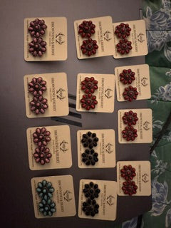 Flower Misc Stoned Earrings