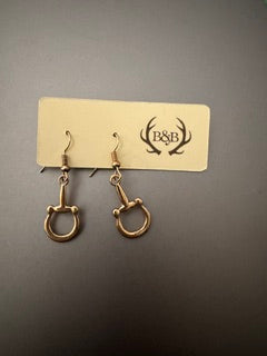 Gold plated bit earrings