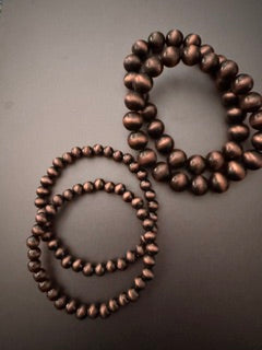 Copper navajo bracelet large beads