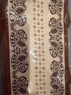 Ribbon Scarves Western Taupe/Brown Western