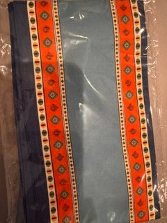 Ribbon Scarves Blue/Navy/Orange Western