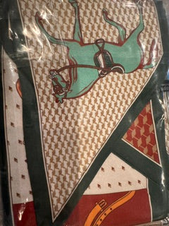 Ribbon Scarves Green Equestrian Western