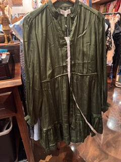 Hale Bob Olive L/S Solid Short Dress