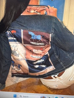 Stacy Bradley Dark Demin Jacket Designer Horse