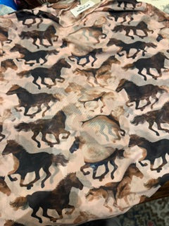 Mustang/Horse Pink Silky Shirt