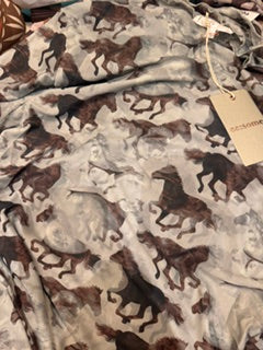 Mustang/Horse Gray Silky Shirt