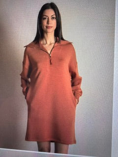 P.Cill Quarter Zip Up Long Sleeve Dress Dusty Rose