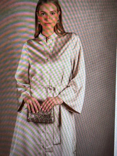Satin Kimono Sleeve Dress Champagne