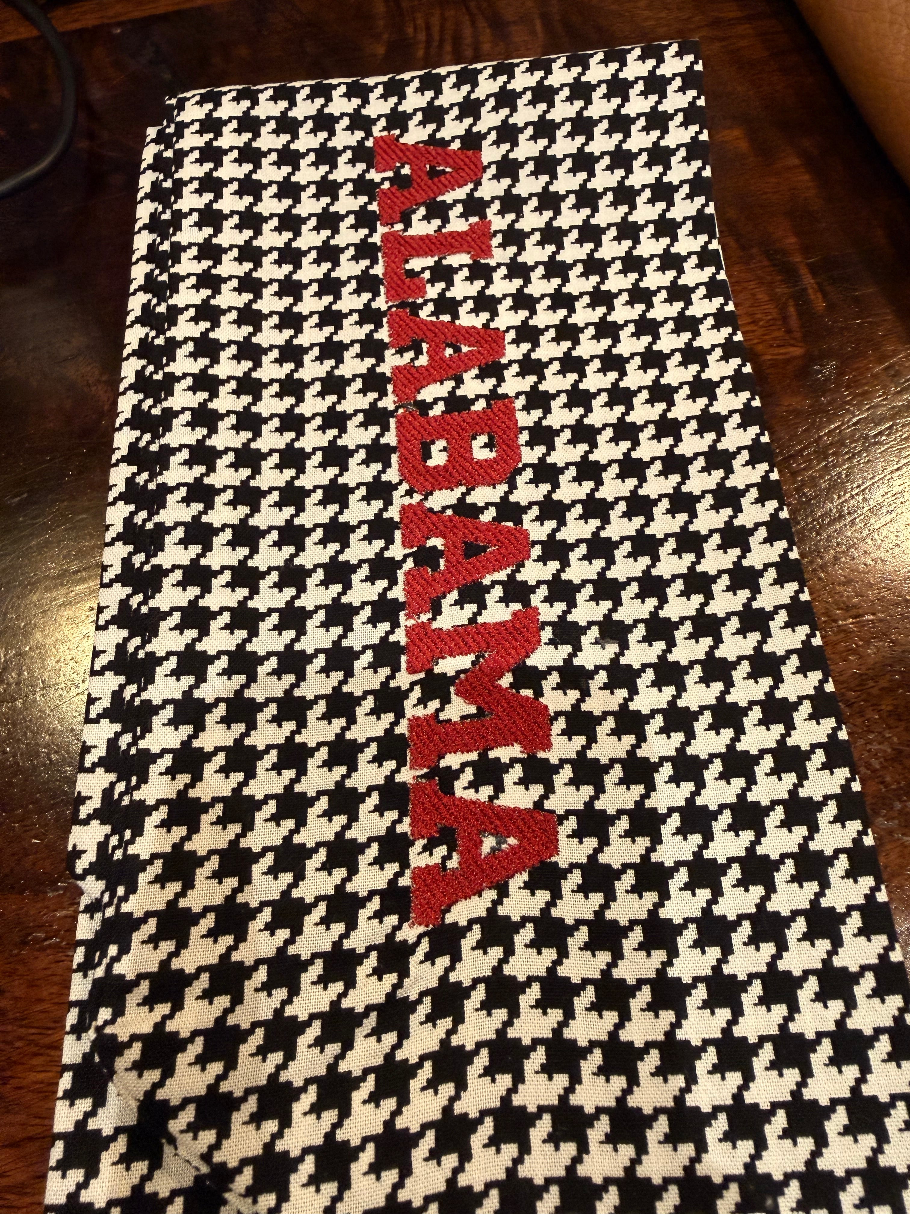 Alabama Black and White Wreath Sash