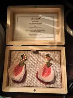 Brackish Megan Earrings Mauve pink/black