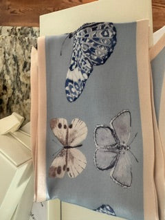 Neutral Butterfly - Silk Ribbon Scarf