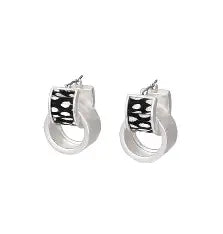 Abigail Guinea Feathers Huggie Earrings