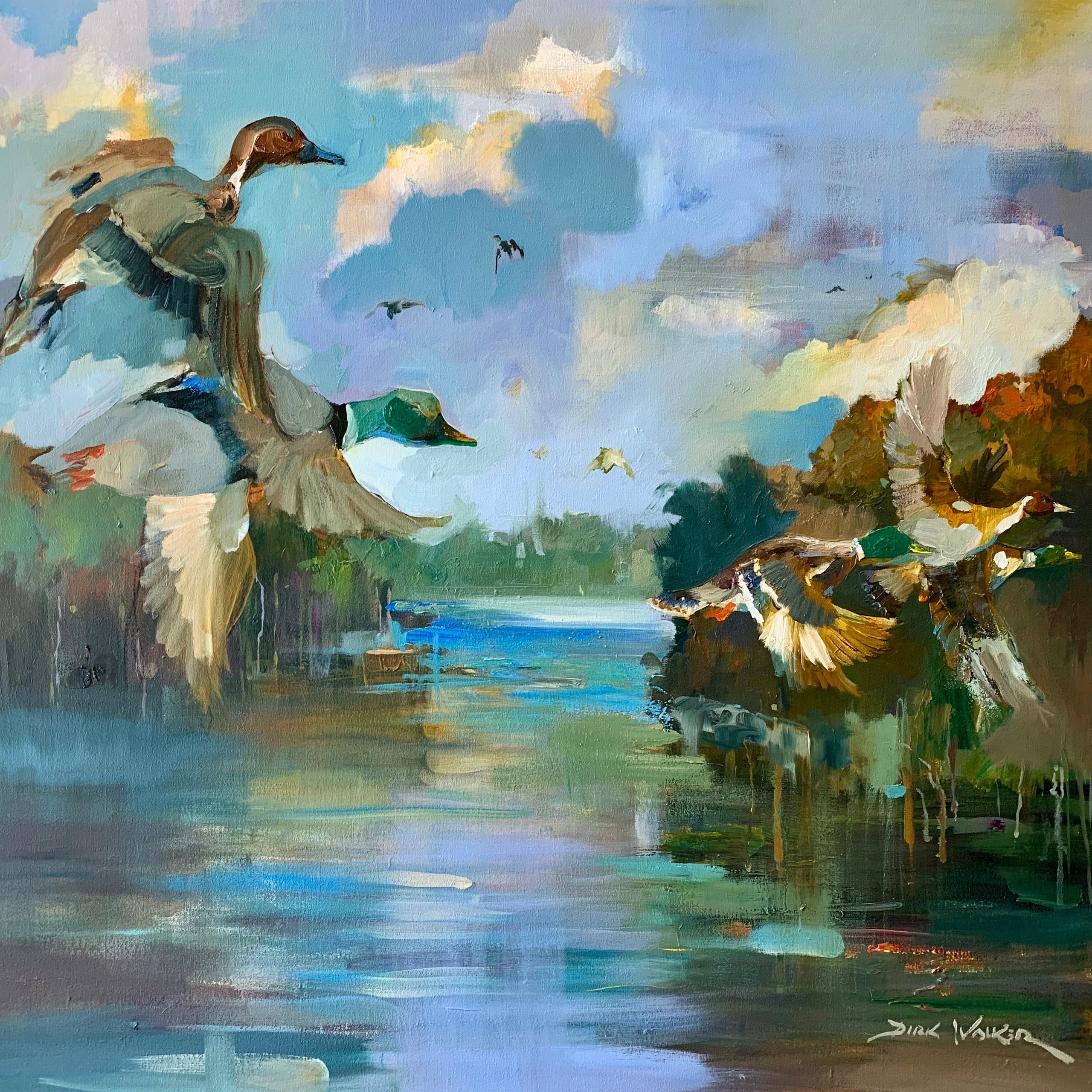 Coosa River Water Fowl - Museum quality edition 16X16