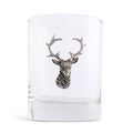 Elk Head Double Old Fashion Bar Glass