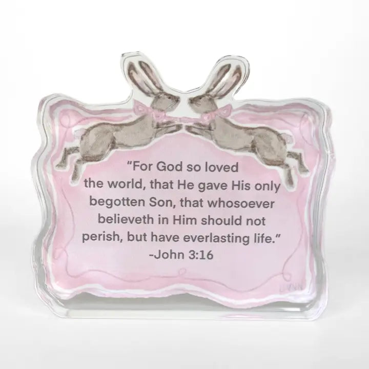 Pink John 3:16 Block Acrylic