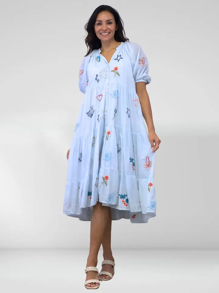 Yris Embroidered Summer Dress