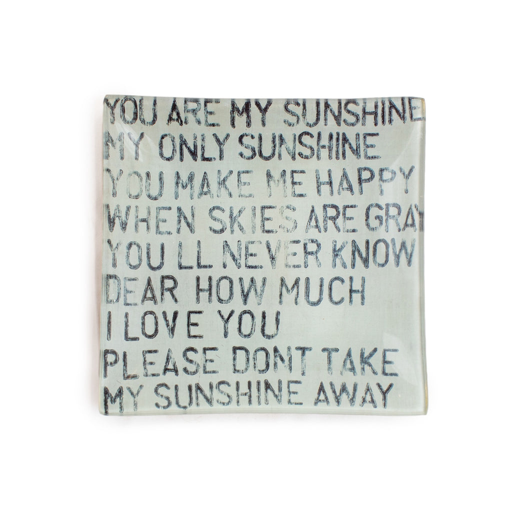 You Are My Sunshine Decoupage Plate