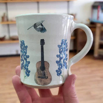 Willie Nelson Pottery Coffee Cup
