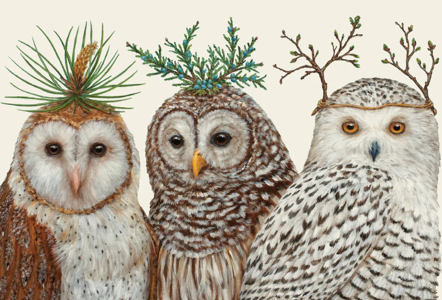 Winter Owls Placemat-Pad of 20 Sheets