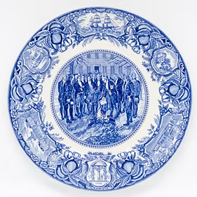 Burning of the Yazoo Act Blue Plate